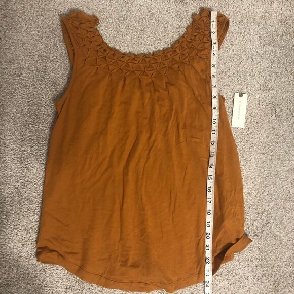 NWT ANTHROPOLOGIE Maeve Justin Smocked Top Blouse in Honey Size XS - Picture 12 of 15